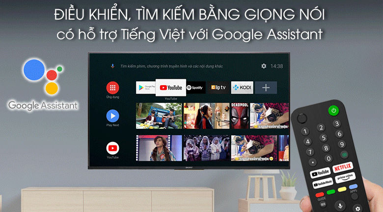 Tivi LED Sony KD-50X85J - Google Assistant, điều khiển tìm kiếm bằng giọng nói